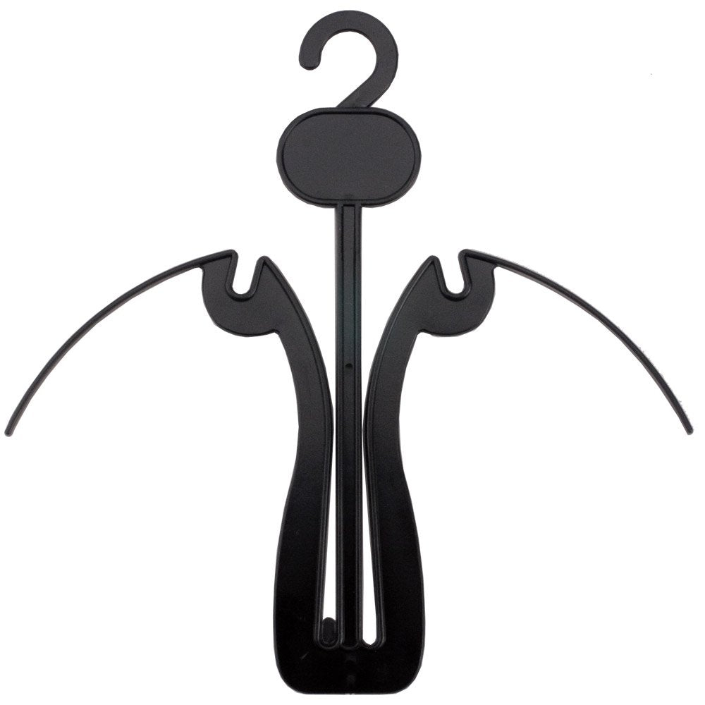 NAHANCO SHOE1100, Plastic Sandal Display Hangers, 7 1/4, Black (Pack of 100)