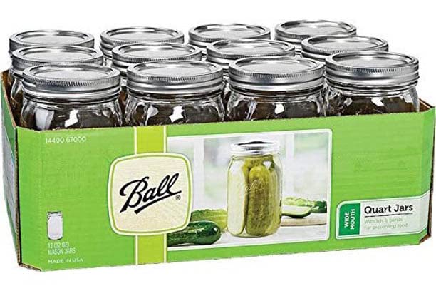 Ball Quart Jar, Wide Mouth, Set of 24
