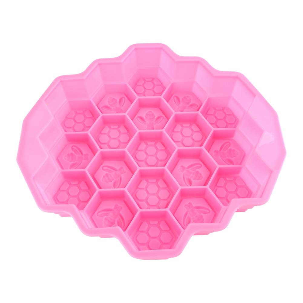 Bee Honeycomb Cake Mold, 19 Cavity Silicone Honeycomb Cake Molds Diy Candy Chocolate Mould Baking Supplies