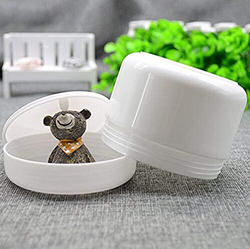 Xingzi 6Pcs 8 Oz 250Ml 250G White Plastic Cosmetic Jars With Inner Liners And Dome Lids Refillable Make-Up Containers Pot Case F