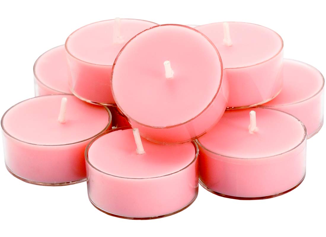 DEYBBY Natural Scented Soy Wax Tealight Candles Bulk, Romantic Rose Aromatherapy Luxury Tea Candle Set of 12-4 Hour Burn Time|Gr