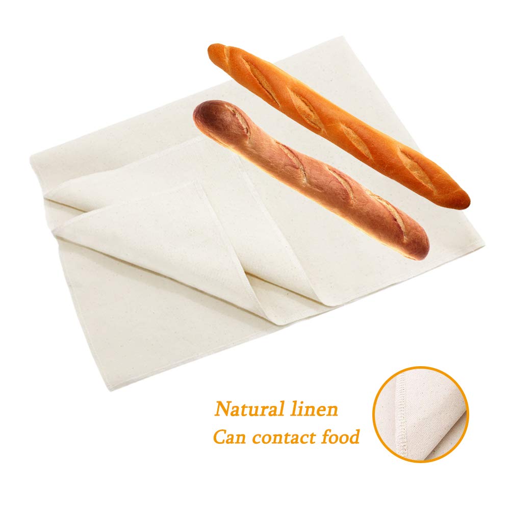 Professional Bakers Couche Extra Large 35 X 26 Inch,Heavy Duty Linen Pastry Proofing Cloth For Bread Dough Baking,Thick Baking B