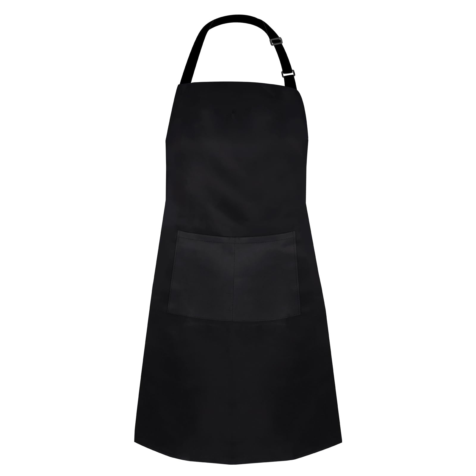 Yolcar Black Bib Apron, Adjustable Apron With 2 Pockets, Unisex Aprons For Chefs And Home Kitchen