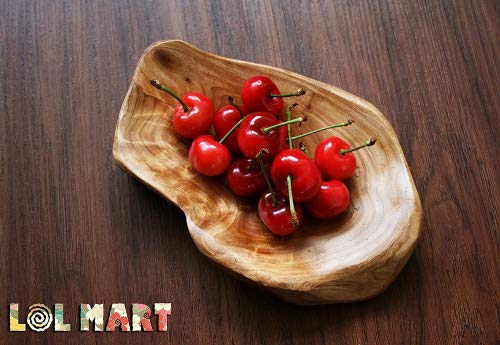 Hizbo Mart Root Wood Serving Dish, Vintage Wooden Ring Dish, Appetizer Display, Hand Carved Artworks(The Length 7~11Inch)