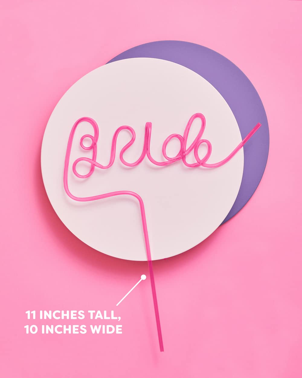 Xo, Fetti Bachelorette Party Xl Bride Straw | Bridal Shower Decorations + Bride To Be Gift
