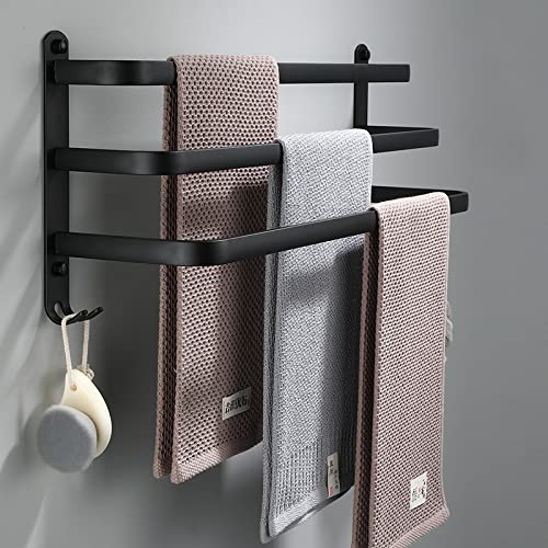 Senhill 3 Tier Towel Bar Wall Mounted Bath Towel Rack Towel Storage Shelf For Bathroom 24 Inch / 60 Cm Towel Holder Towel Rail T