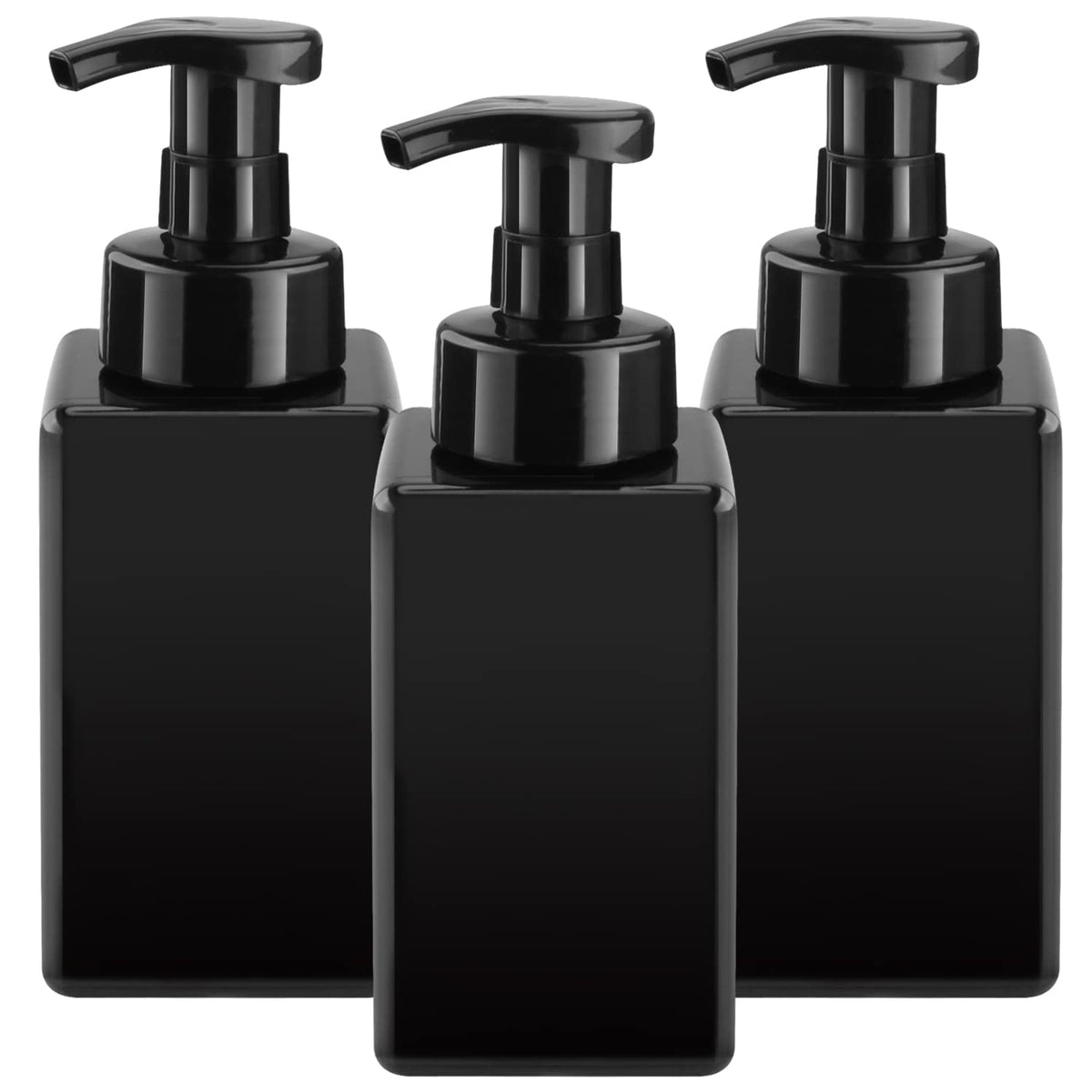 3 Pack 15Oz/450Ml Foaming Soap Dispenser Plastic Foam Pump Bottle Refillable Liquid Soap Container For Shampoo Body Hand Wash Ba