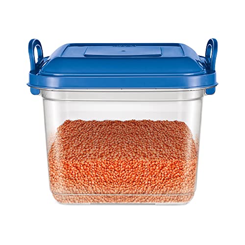 MILTON Silo 14 Plastic Storage Containers, 1 Piece, 14.45 Litres, Blue | Storage Jar | Kitchen Organiser | BPA Free | Stackable 