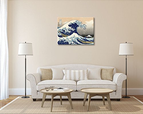 Wall26 - The Great Wave Off Kanagawa By Hokusai - Canvas Art Wall Decor- 32''X48''