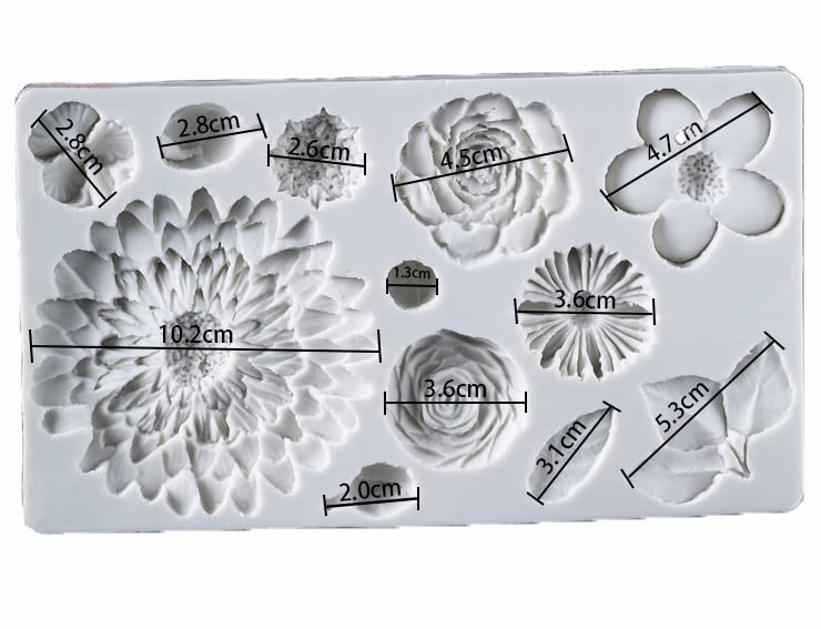 Guratapa Flower And Leaf Chrysanthemum Roses Silicone Molds For Diy Fondant Candy Making Chocolate Mold Desserts Ice Cube Gum Cl