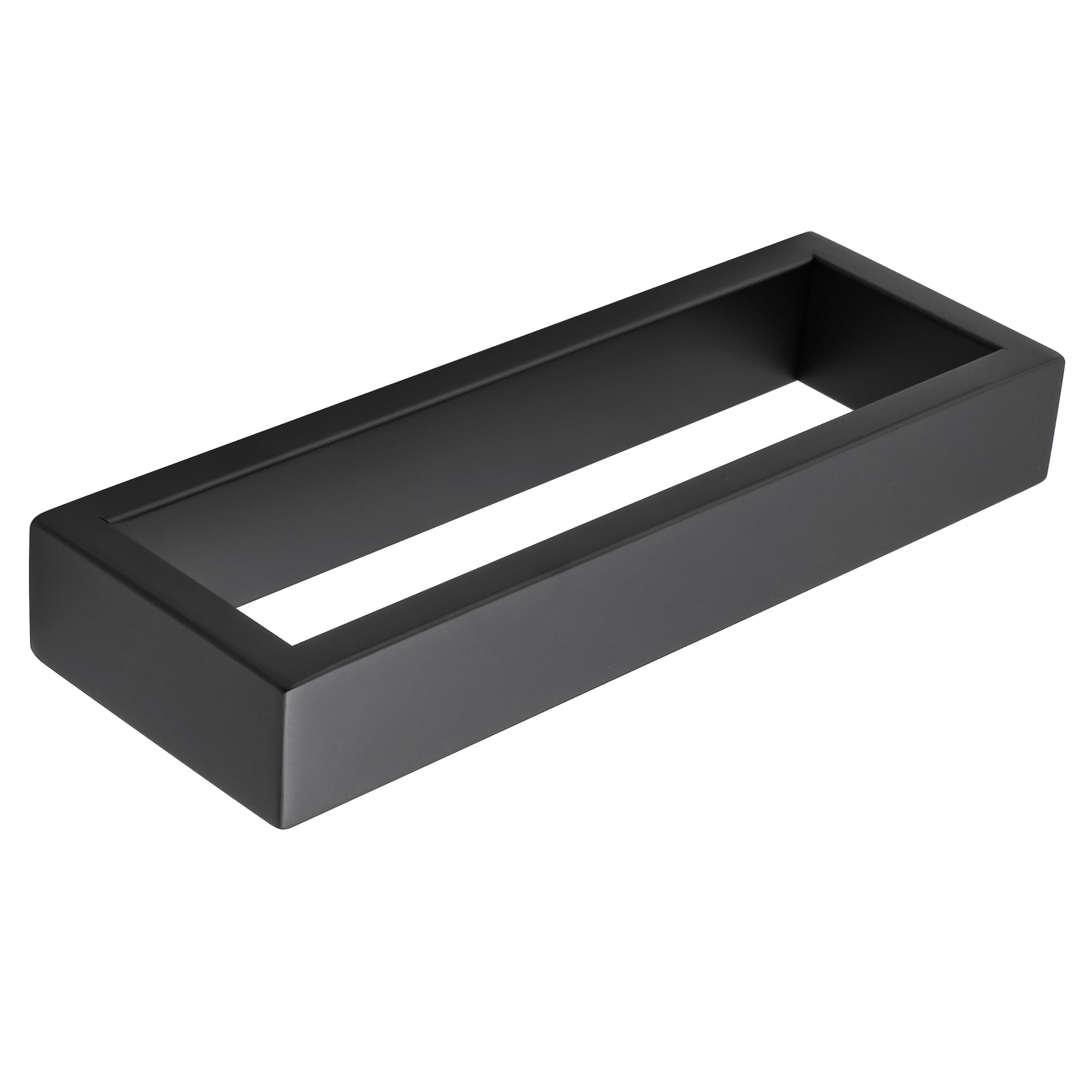 Sayayo Matte Black Towel Bar For Bathroom, 8 Inch Hand Towel Ring Wall Mount Towel Holder Square Sus304 Stainless Steel