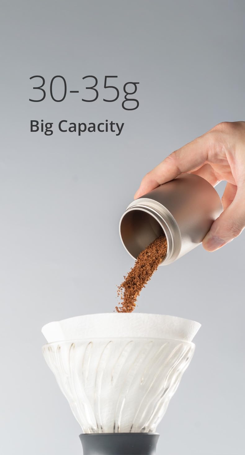 1Zpresso J Manual Coffee Grinder Silver Capacity 35G With Assembly Stainless Steel Conical Burr - Numerical Internal Adjustable