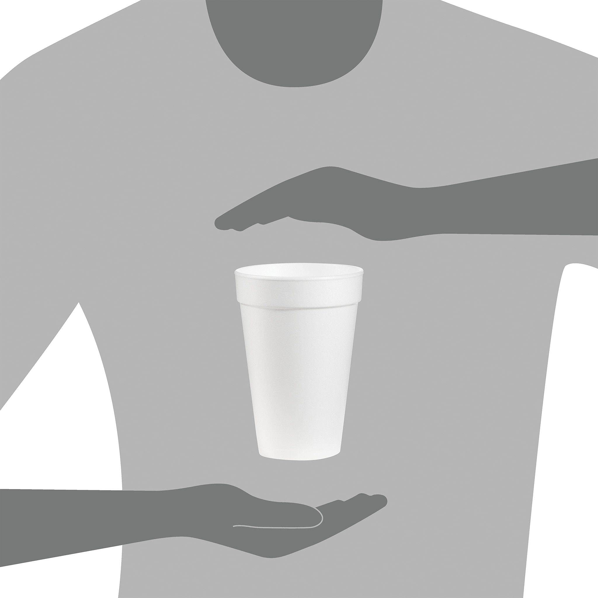 DART white foam cups 16 oz 25 cups