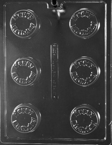 Happy Birthday Chocolate Cookie Mold - M226 - Includes Melting & Chocolate Molding Instructions