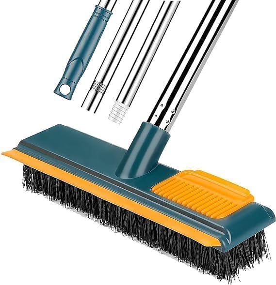 Zexel Long Handle 2 In 1 Bathroom Cleaning Brush For Floor Cleaner,Toilet Tiles Cleaner Scrub Kitchen And Bathroom Cleaning Acce