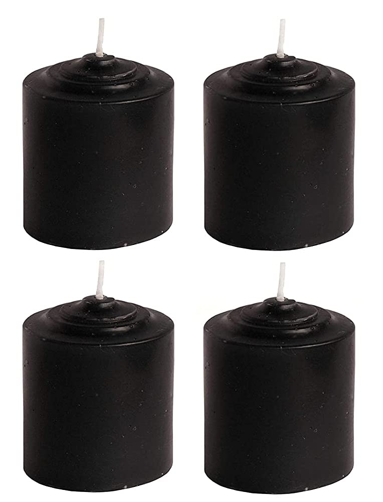 Pure Indian Candle Handpourd Cinnamon Scented Black Wax Votive Candle PIC2019VC015 (Pack of 4 Pcs.) Burn Time 10 Hrs.