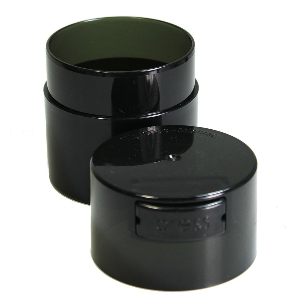 Minivac - 10G To 30 Grams Airtight Multi-Use Vacuum Seal Portable Storage Container For Dry Goods, Food, And Herbs - Black Pearl