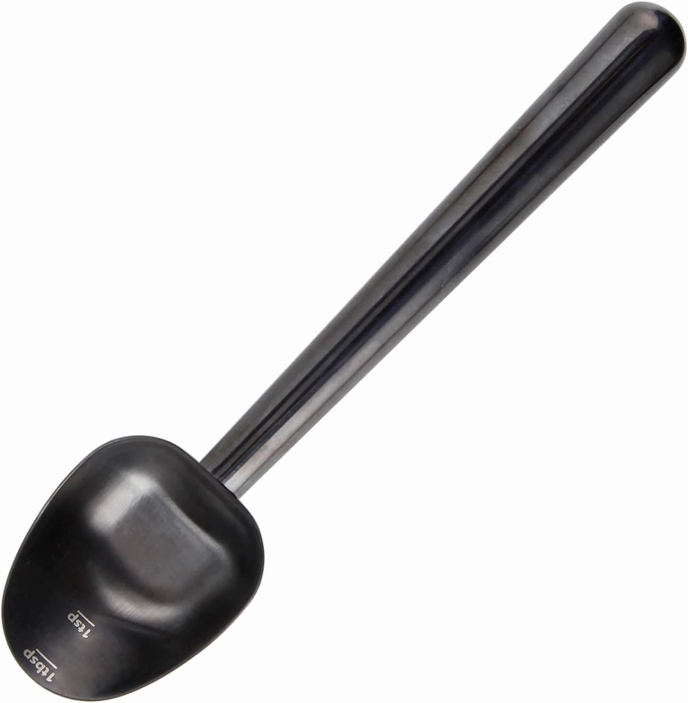 Easyworkz Stainless Steel Long Hollow Handle Coffee Scoop,7G Measuring Spoon For Ground Coffee And Loose Leaf Tea, Gunmetal Blac