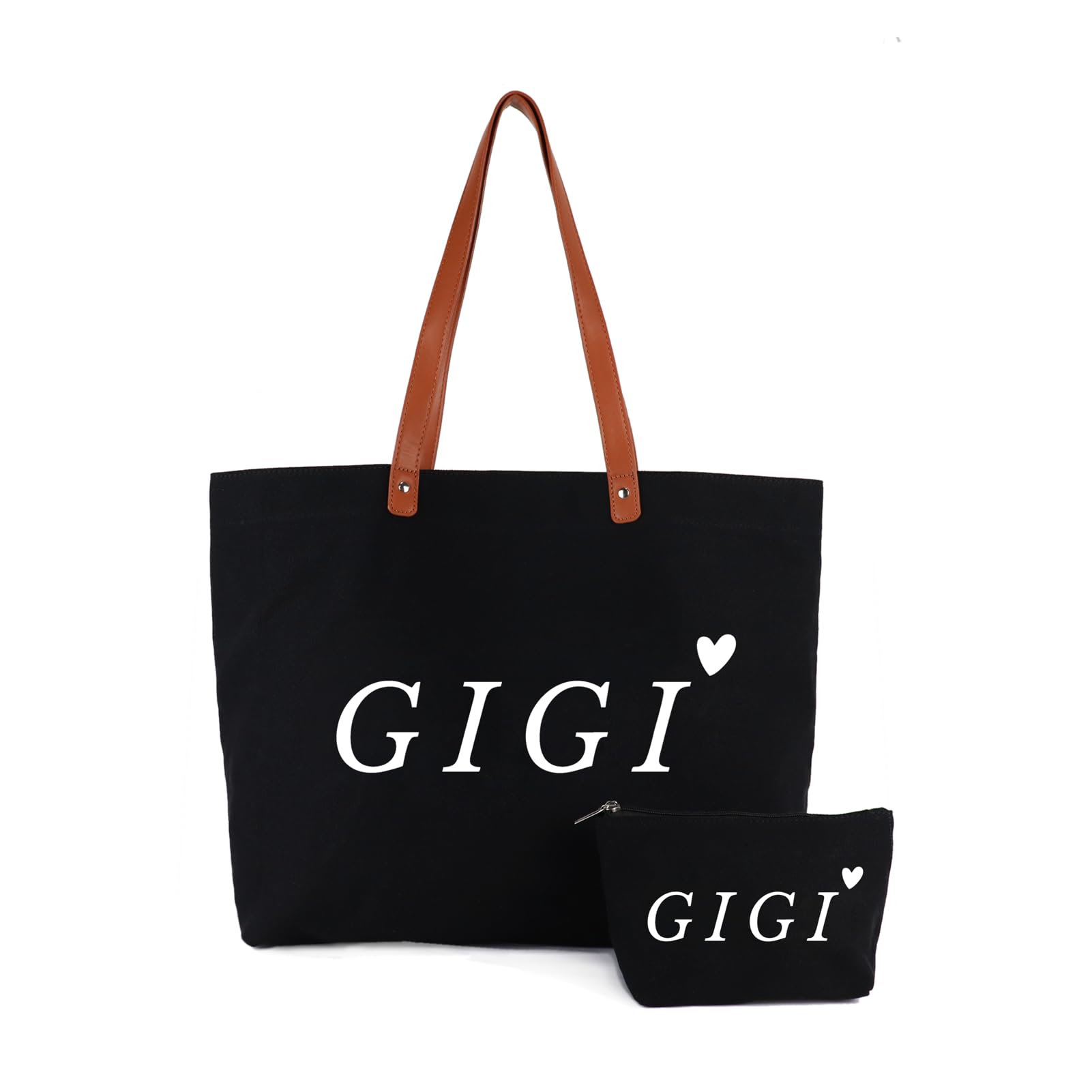 Lamyba Gigi Gifts For Grandma, Christmas Gifts For Gigi, Grandma Gifts, Gigi Tote Bag With Gigi Makeup Bag, Black