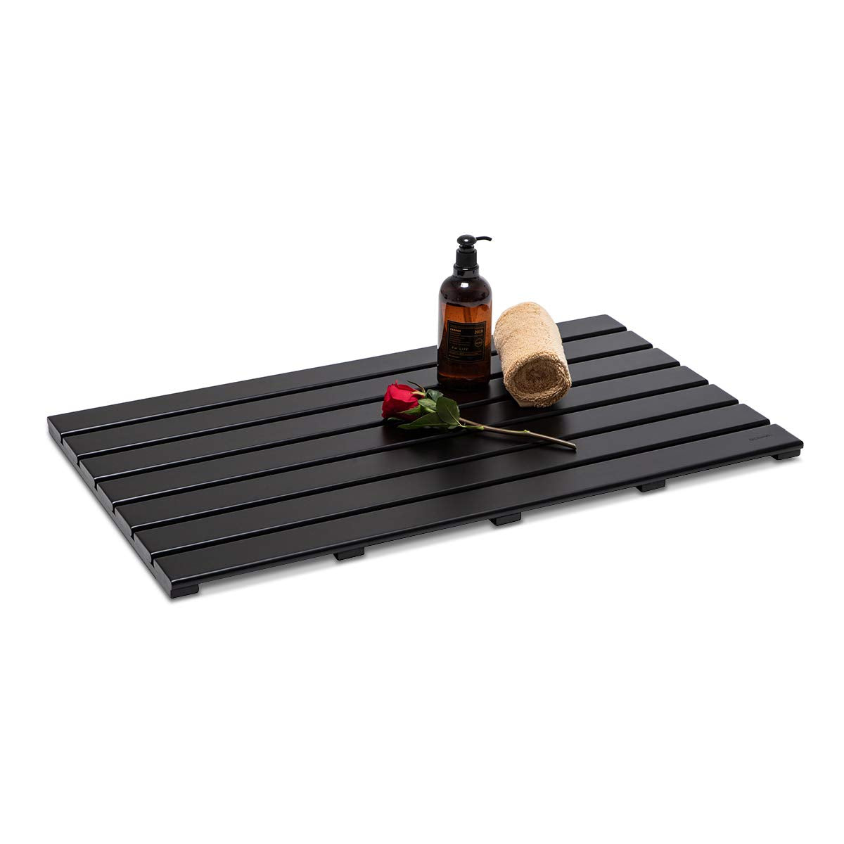 Gobam Bamboo Bath Mat, Extra Large, 31.50 X 18.35 X 1.3 Inches - Non-Slip Floor Mat For Bathroom, Spa, Sauna, Kitchen, Indoor &