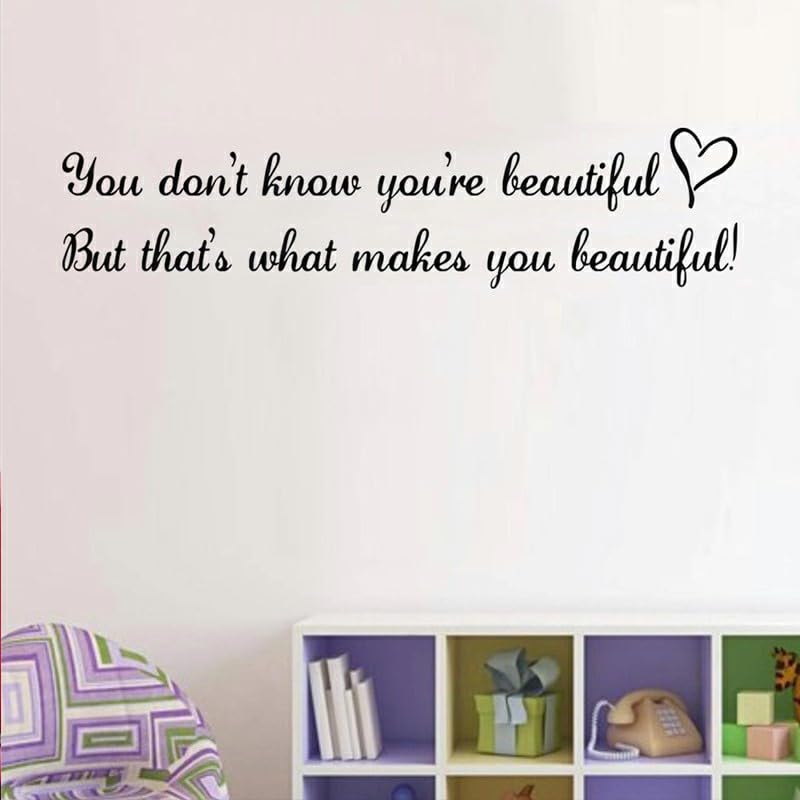 GADGETS WRAP Wall Decal Vinyl Sticker Heart Lettering Pattern Words for Office Home Wall Decoration