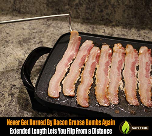 Cave Tools Food Flipper And Meat Hook For Grilling, Flipping, And Turning Vegetables And Meats Bbq Grill And Smoker Accessories,