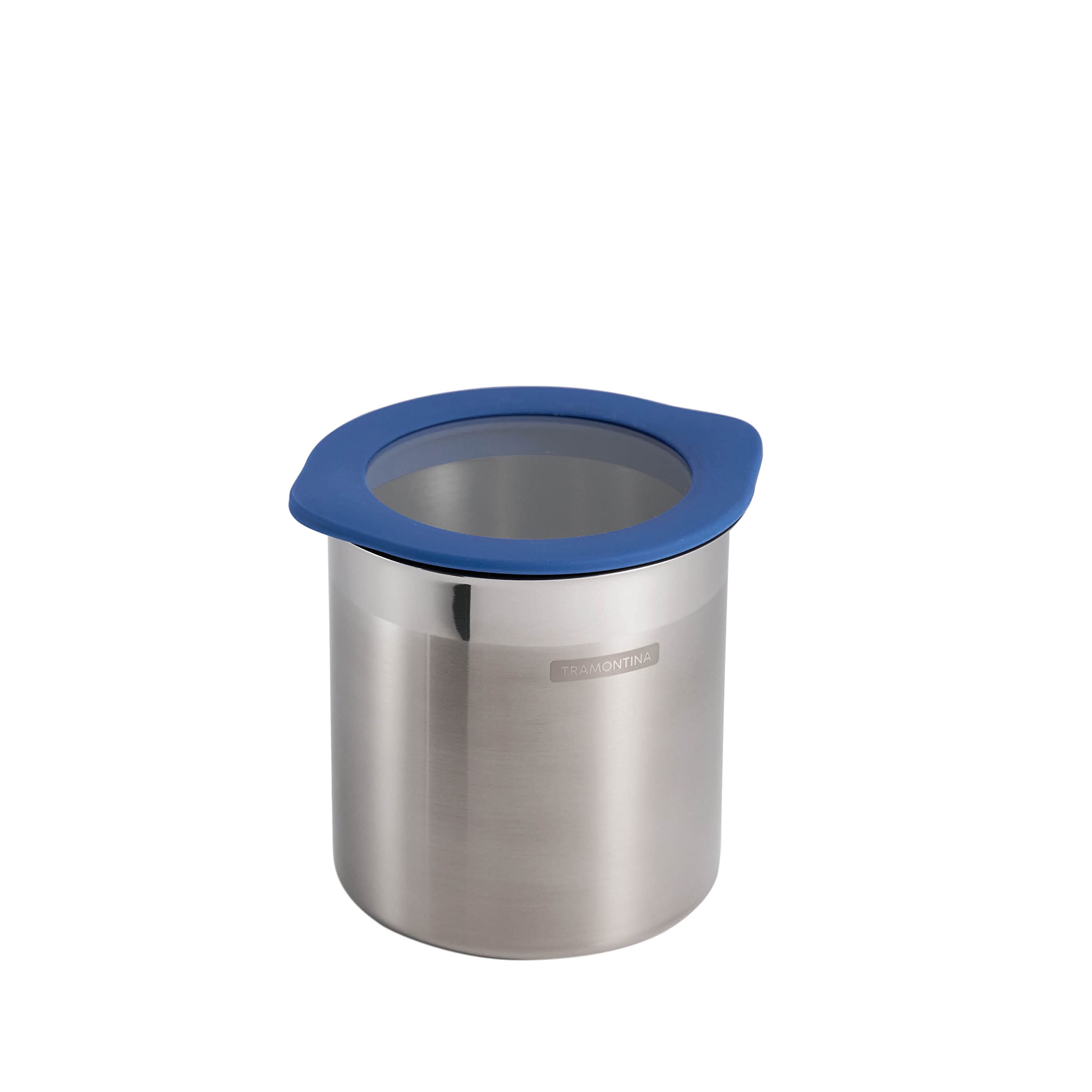Tramontina 4 Pc Stainless Steel Canister Set, Blue - Model 80204/026DS, Durable Kitchen Storage Solution