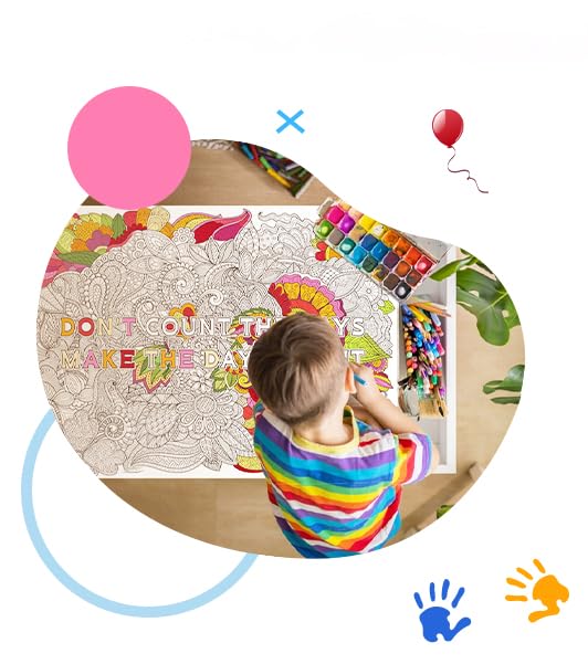 Giant Coloring Poster Motivational Quotes Mandala Style Wall Art for Adults Teens Kids (You Got this  24x32)