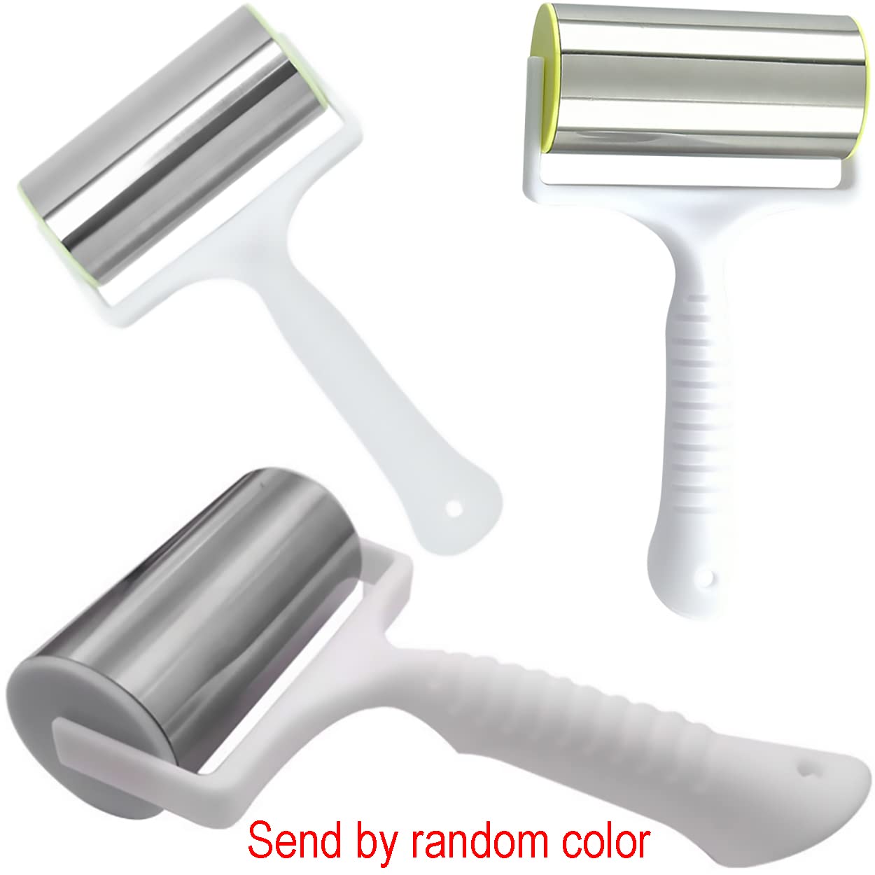 Goeielewe Stainless Steel Rolling Pin With Plastic Handle, Small Mini Pastry And Pizza Dough Baker Roller Ideal For Baking Dough