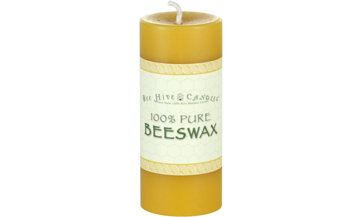 Bee Hive Candles 100% Pure Beeswax Pillar Candle (2 x 4)