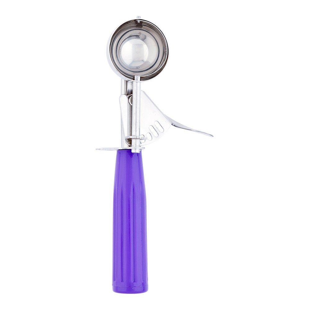 Restaurantware Met Lux 0.86 Ounce Portion Scoop 1 Trigger Release Cookie Scoop - With Orchid Handle Stainless Steel Disher For P