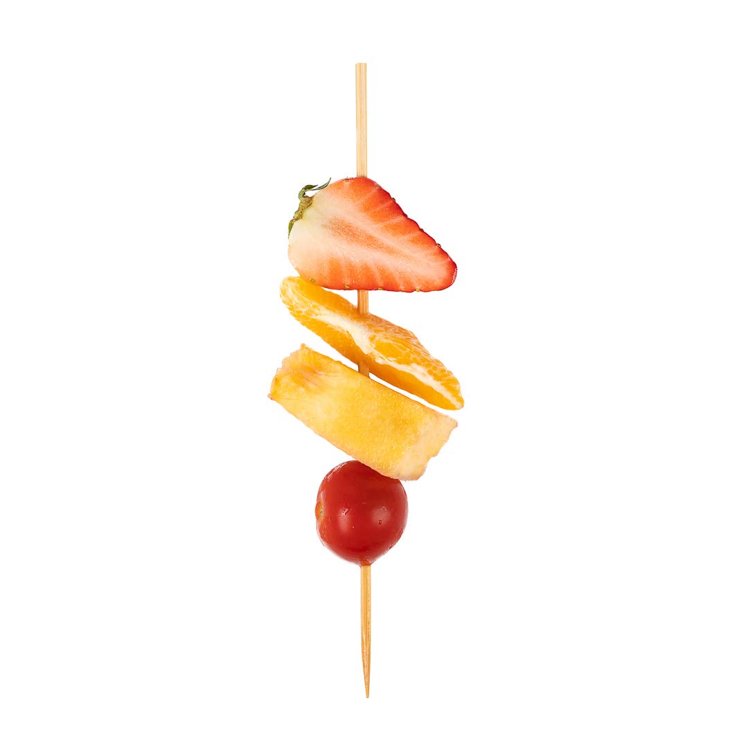 7 Inch Kebab Skewers, 100 Squared Wooden Skewers - Pointed, Sturdy, Natural Bamboo Skewer Sticks, Disposable, For Barbeques, Par