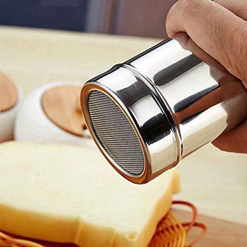 Stainless Steel Chocolate Shaker Icing Sugar Powder Cocoa Flour Coffee Sifter Cooking Tools Lid Chocolate Shaker Cocoa Flour Cho
