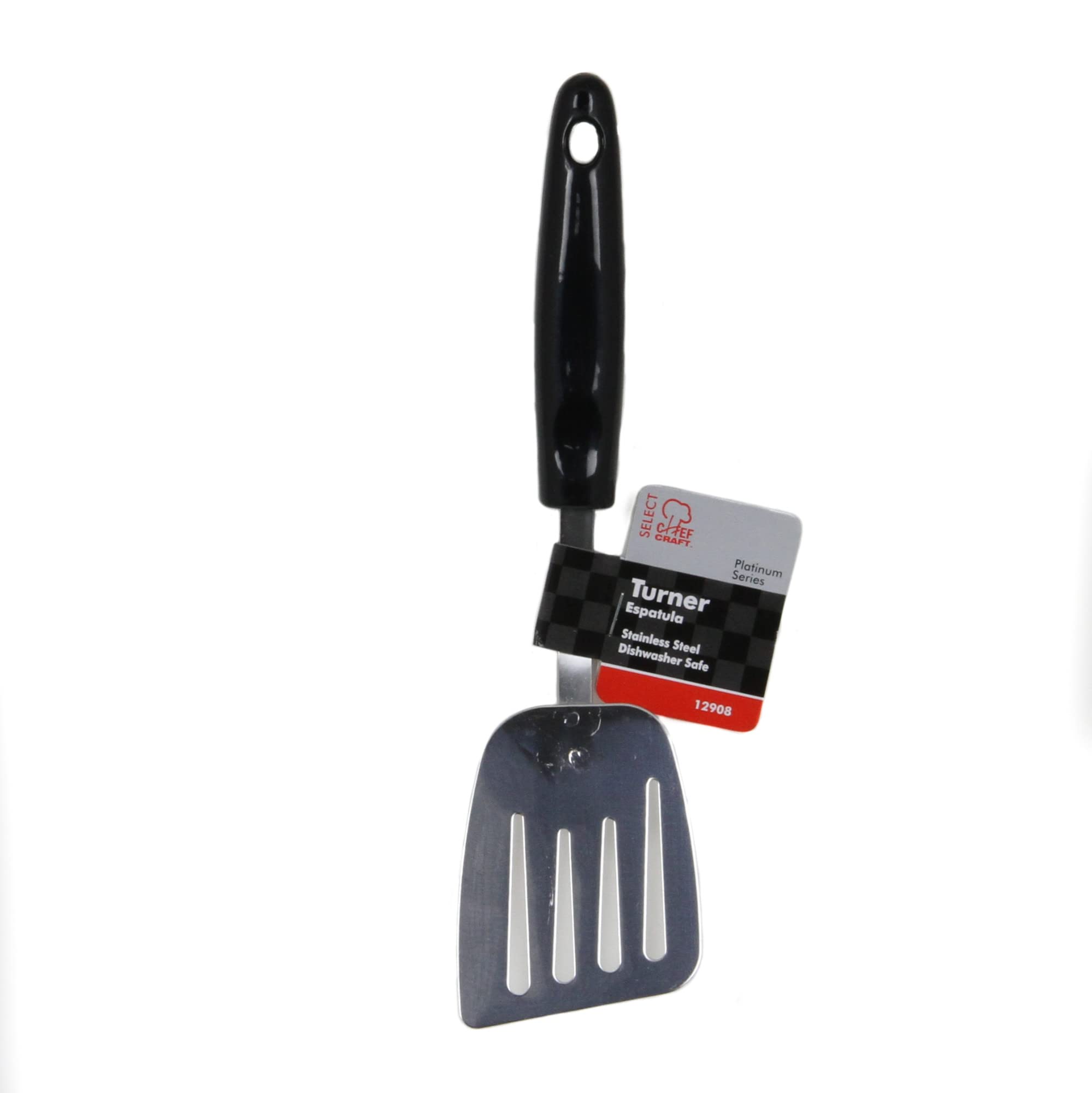 Chef Craft Select Turner/Spatula, 10.5 Inch, Stainless Steel/Black