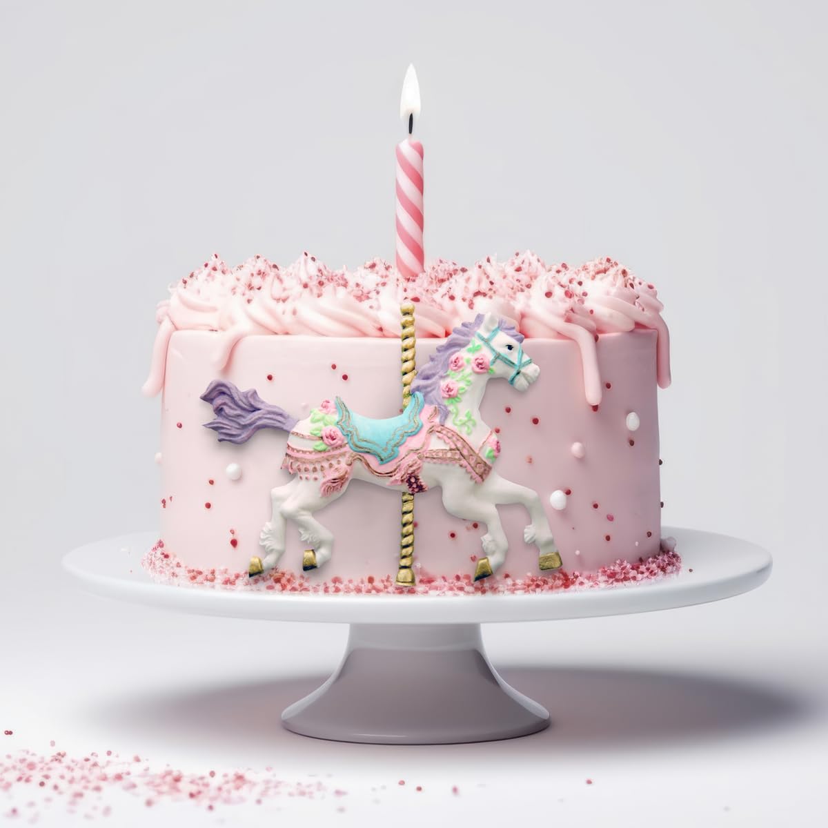 Katy Sue Carousel Horse Silicone Mold For Cake Decoratng & Craft - Makes A Beautifully Detailed Fairground Horse - Mold Size 3.2