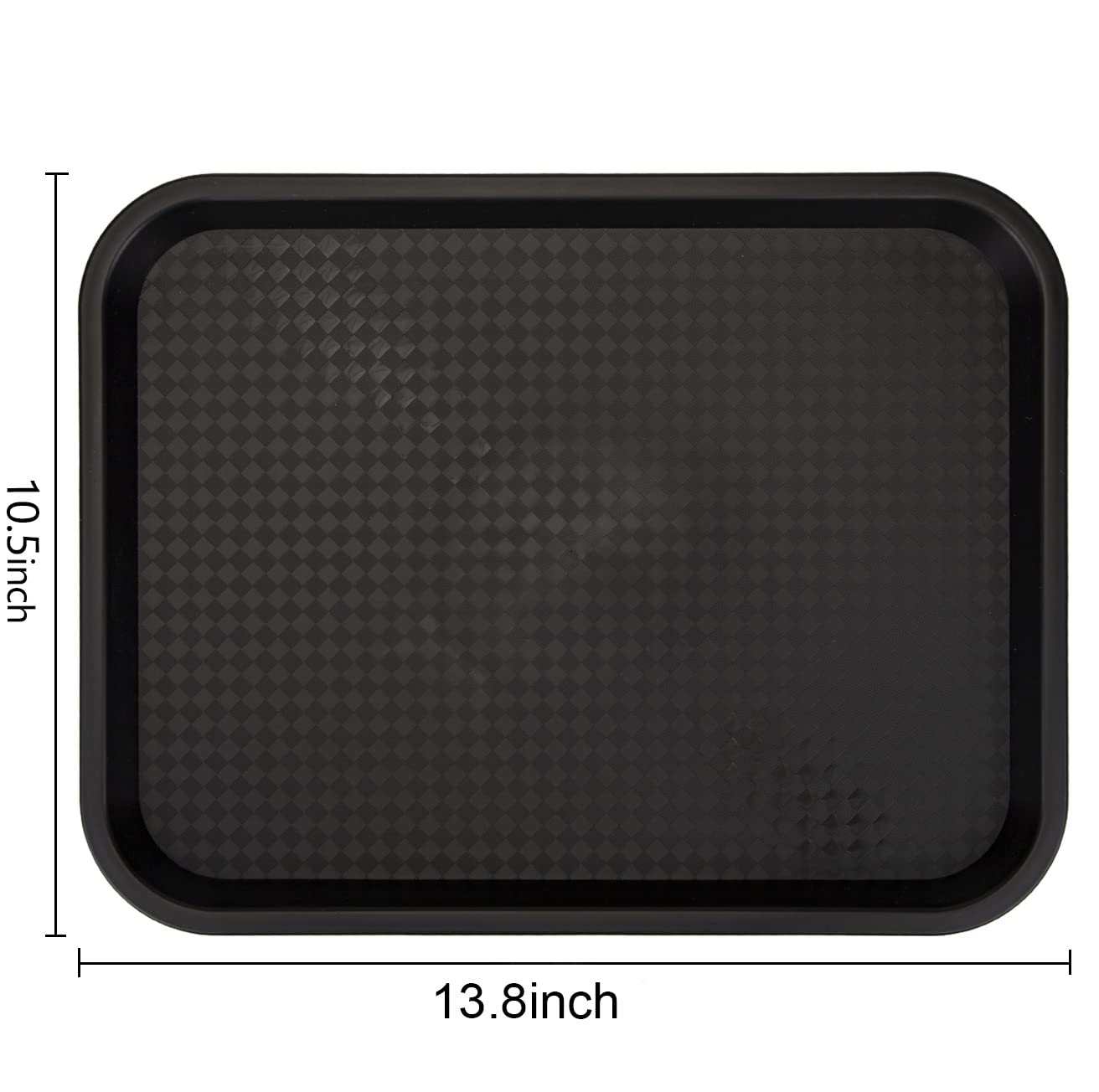 Yarlung 12 Pack Fast Food Tray, 13.8 X 10.5 Inch Plastic Restaurant Serving Tray Cafeteria Tray For Coffee Table, Kitchen, Party
