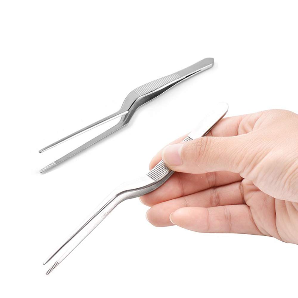 Fruta 6 Pieces Tongs Tweezers Cooking Tweezers Stainless Steel Tongs Tweezer With Precision Serrated Tips For Cooking Culinary A