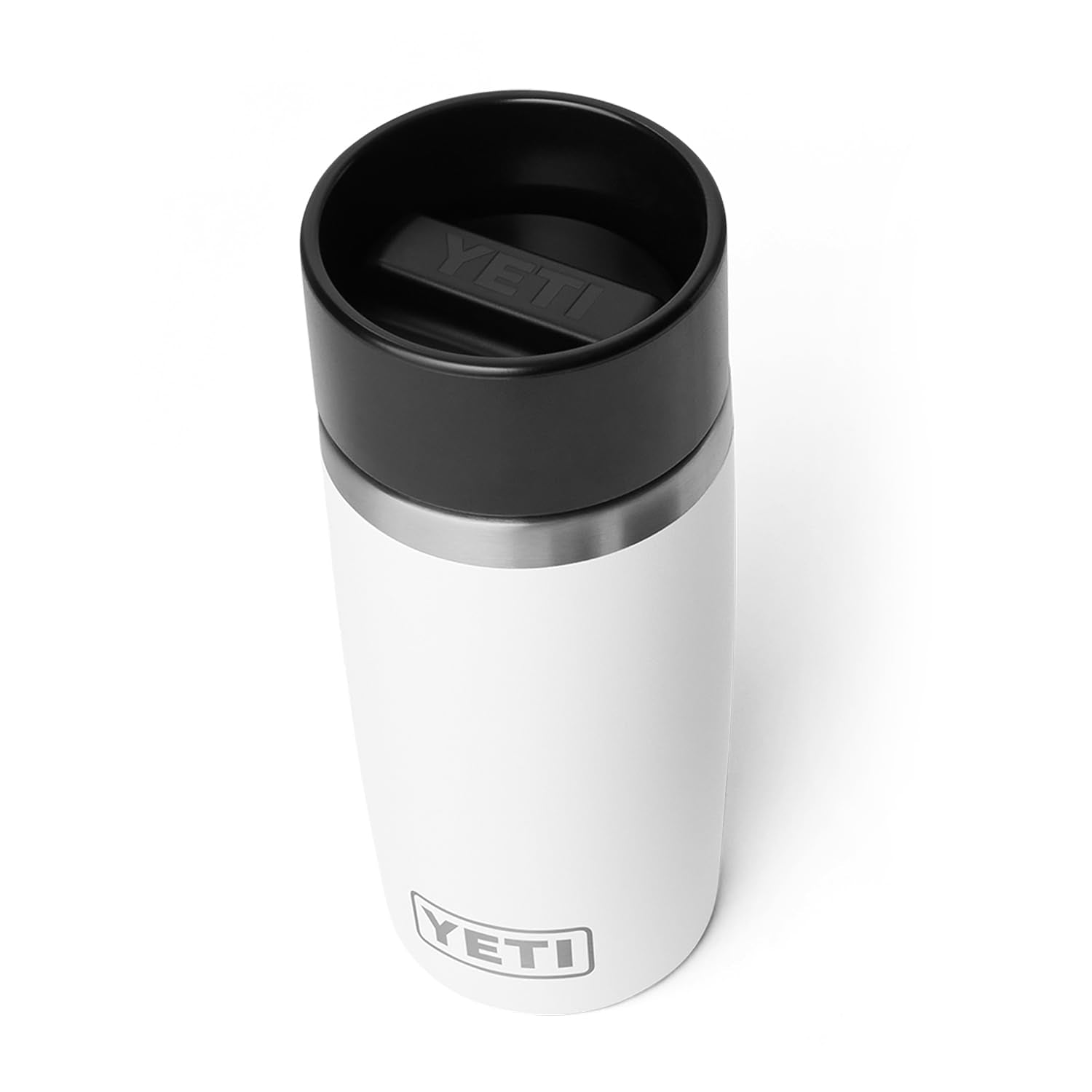 YETI Rambler 12 oz Travel Bottle, Stainless Steel, Vacuum Insulated with Leakproof Commuter Cap, White