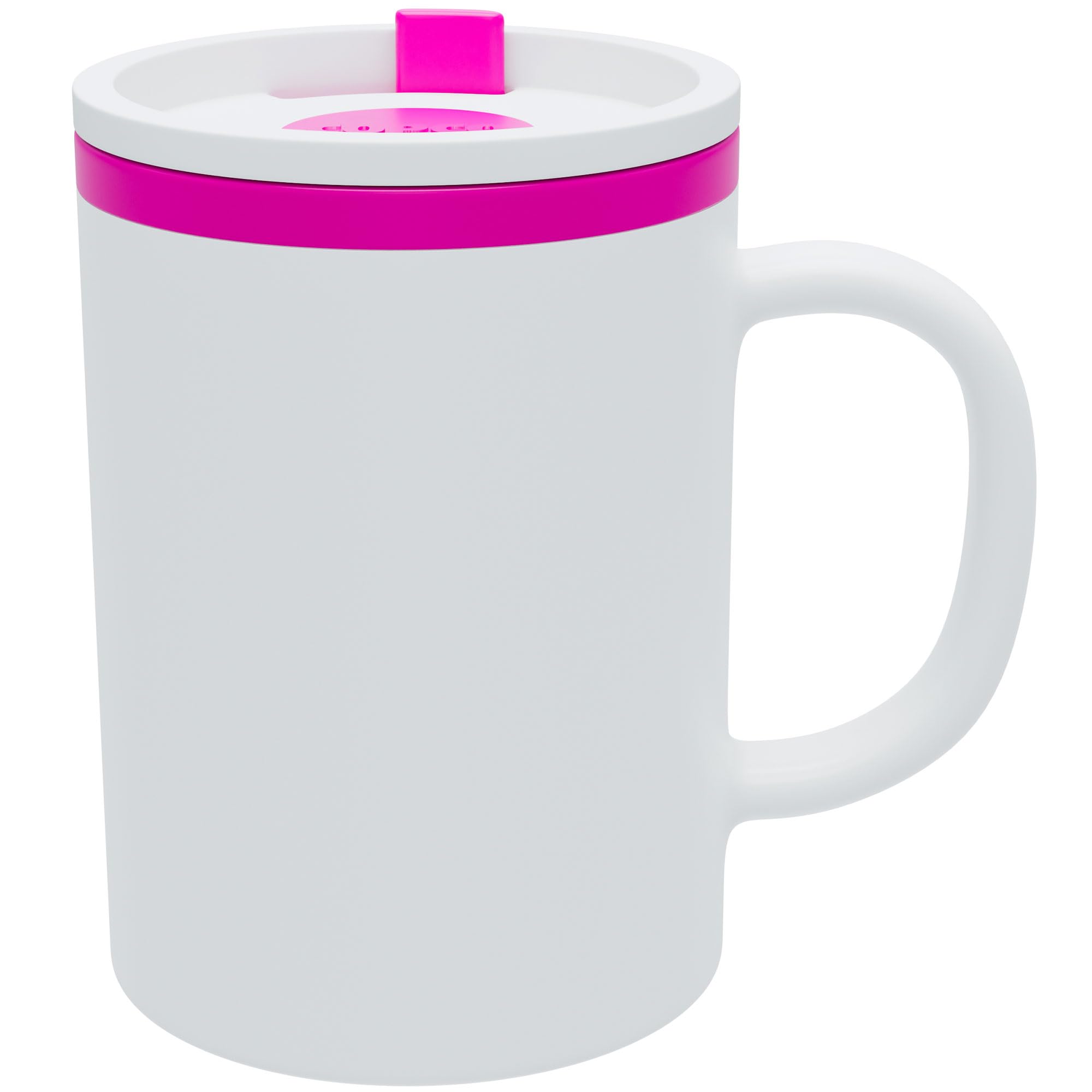 Copco Iconic Desk Mug  White/Pink, 16 Oz
