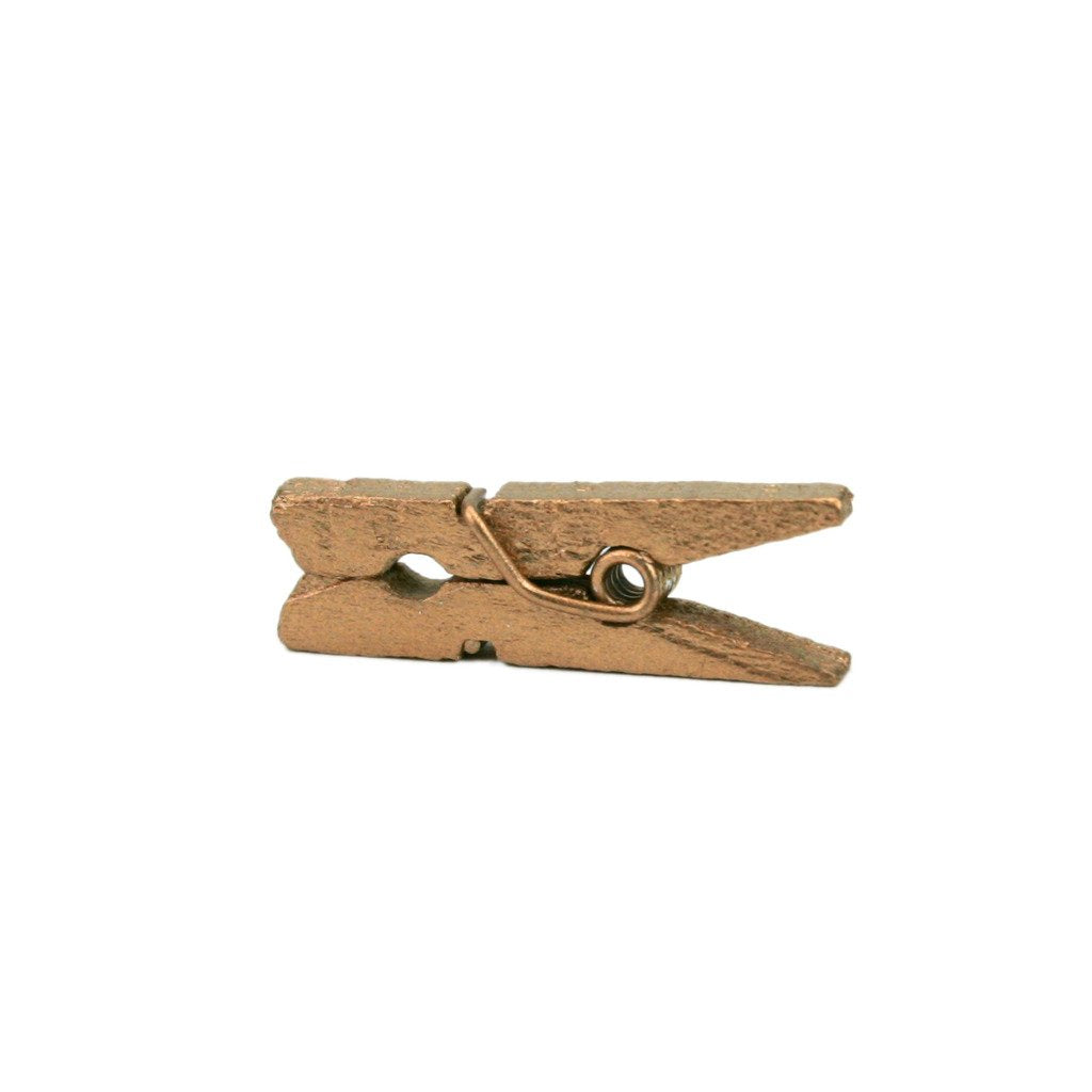 Lwr Crafts Wooden Mini Clothespins 200 Per Pack 1'' 2.5Cm (Golden)