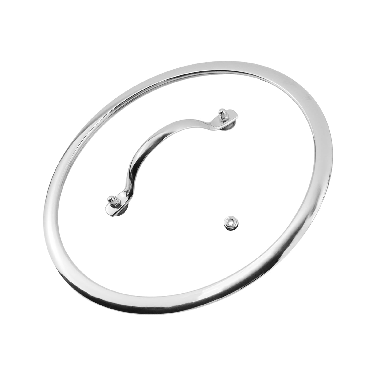 Woogim 9.5 Inch Tempered Glass Lid with Stainless Steel Handle