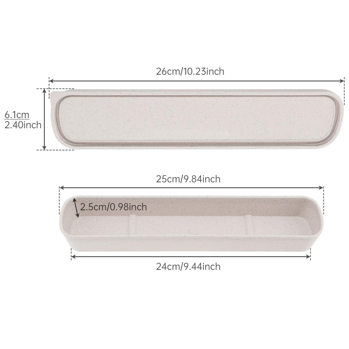 OriGlam 1pcs Portable Flatware Box Travel Tableware Storage Case Box  Utensil Case Flatware Storage Box for Cutlery Kit (Beige)