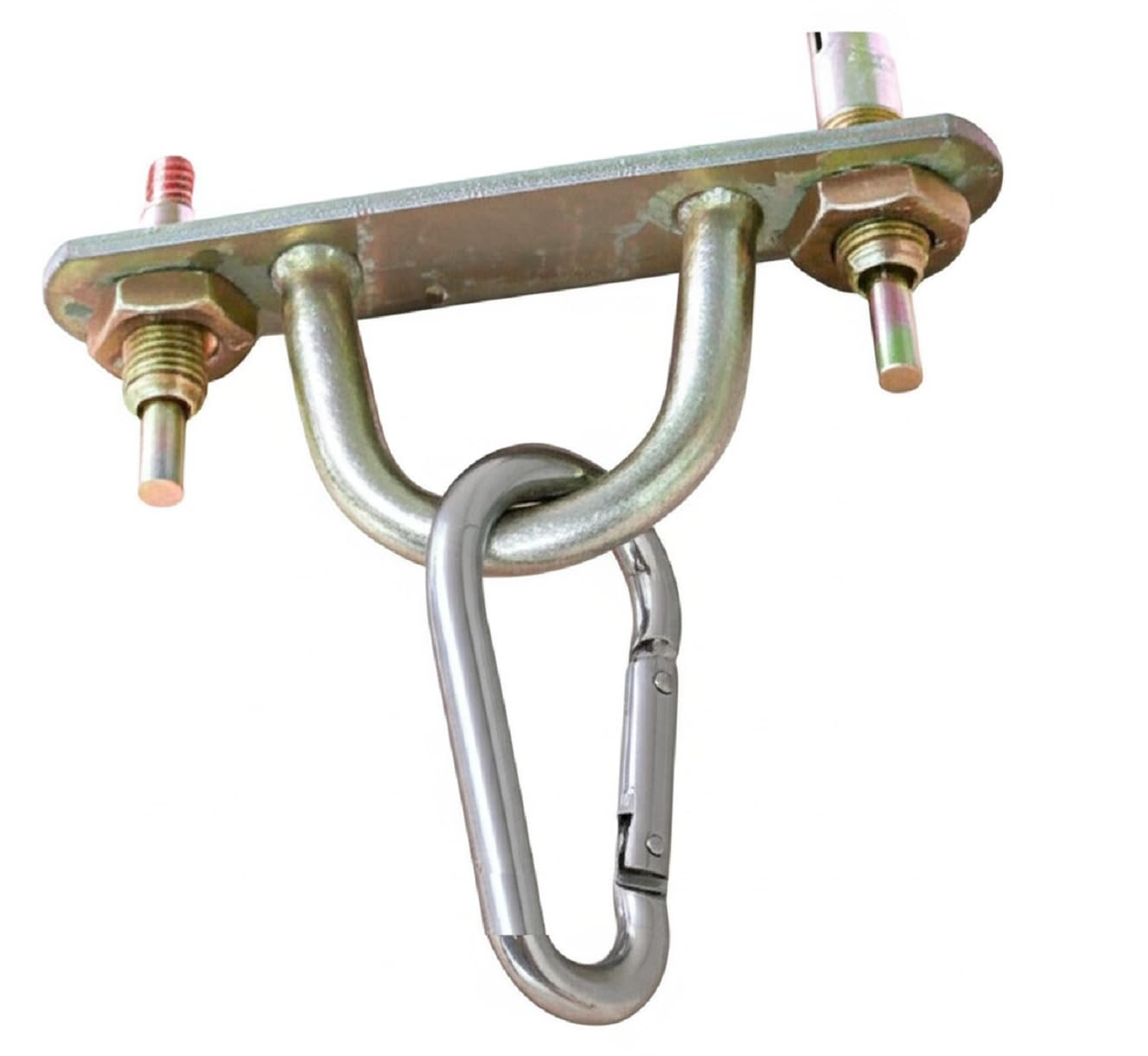 Q1 Beads Metal D Shaped Wall Hook Ceiling Hooks Hanger For Swing/Hammock Multiuses With 10X100 Mm Fasteners And Carabiner/Snap H