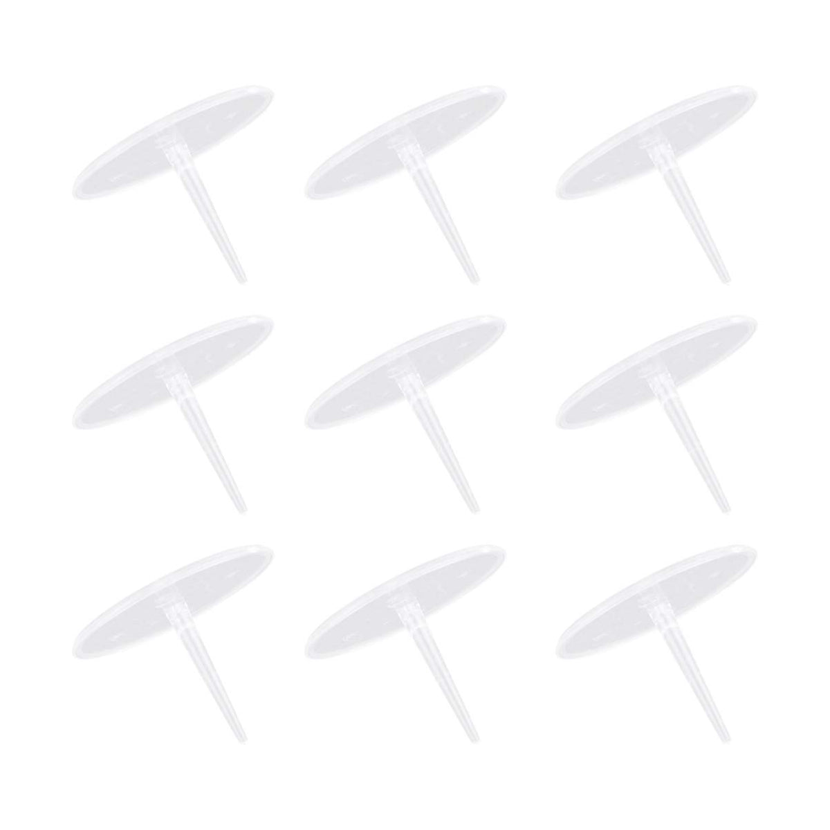 Hemoton 100Pcs Cake Flower Nails Plastic Cake Decorating Flower Lifter Stand Diy Cake Decorating Stick Nails 5X5Cm (Round)