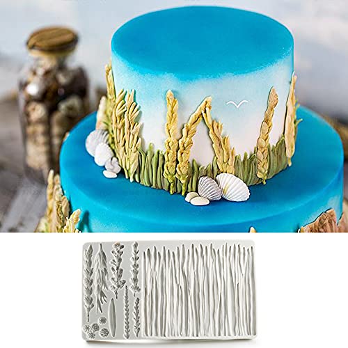 Cestony Wheat Wild Grass Lavender Pattern Silicone Molds For Diy Cake Fondant Biscuit Cookies Soap Sugar Pudding Chocolate Hard