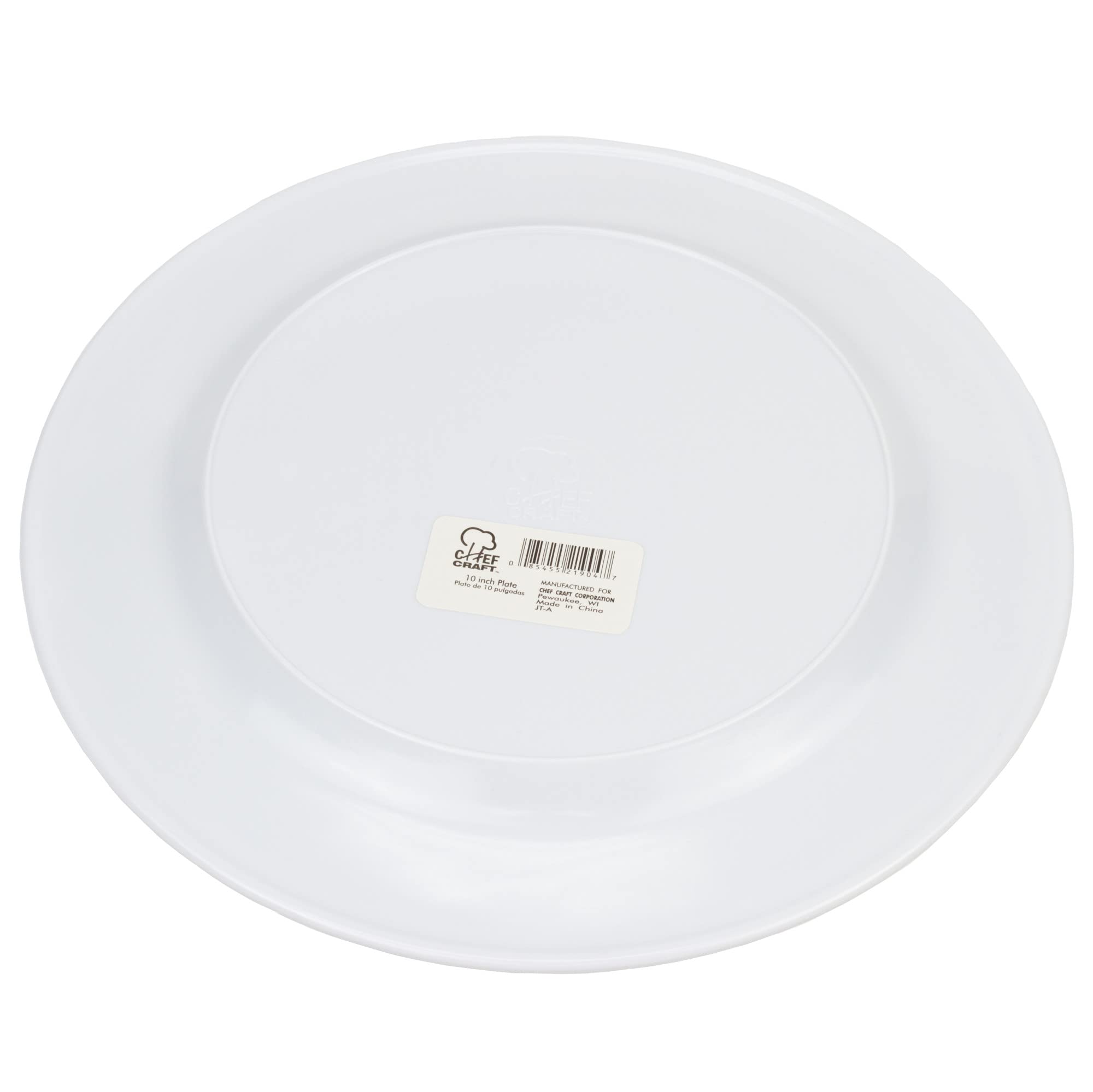 Chef Craft Christmas Melamine Dinner Plate, 10 Inch In Diameter, Wreath