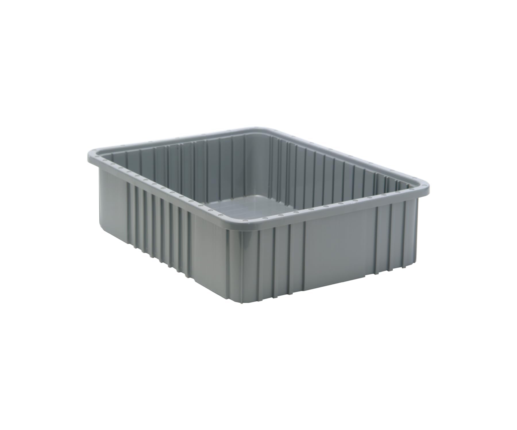 Quantum Storage DG93060GY Dividable Grid Storage Container, 22-1/2 L x 17-1/2 W x 6 H, Gray (Pack of 3)