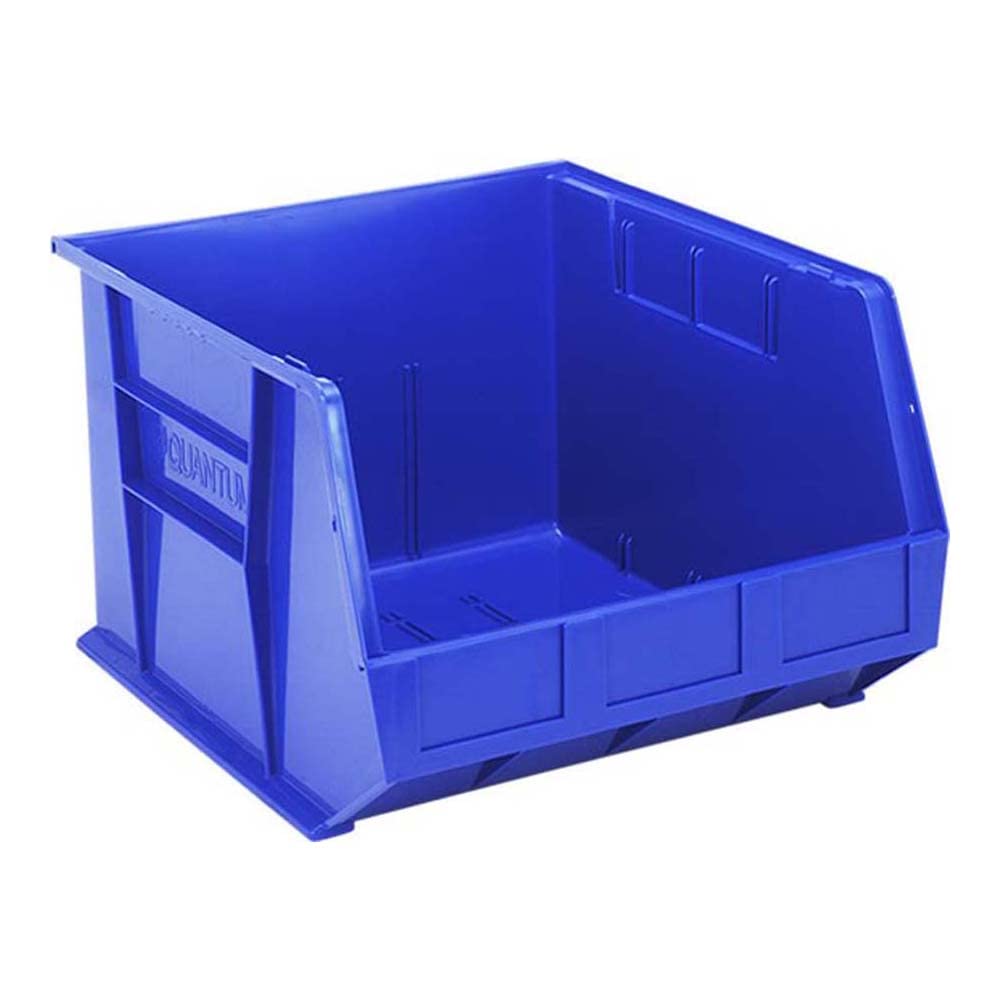 Quantum Qus270Bl Ultra Stack And Hang Bin, 18'' Length X 16-1/2'' Width X 11'' Height, Blue, Pack Of 3
