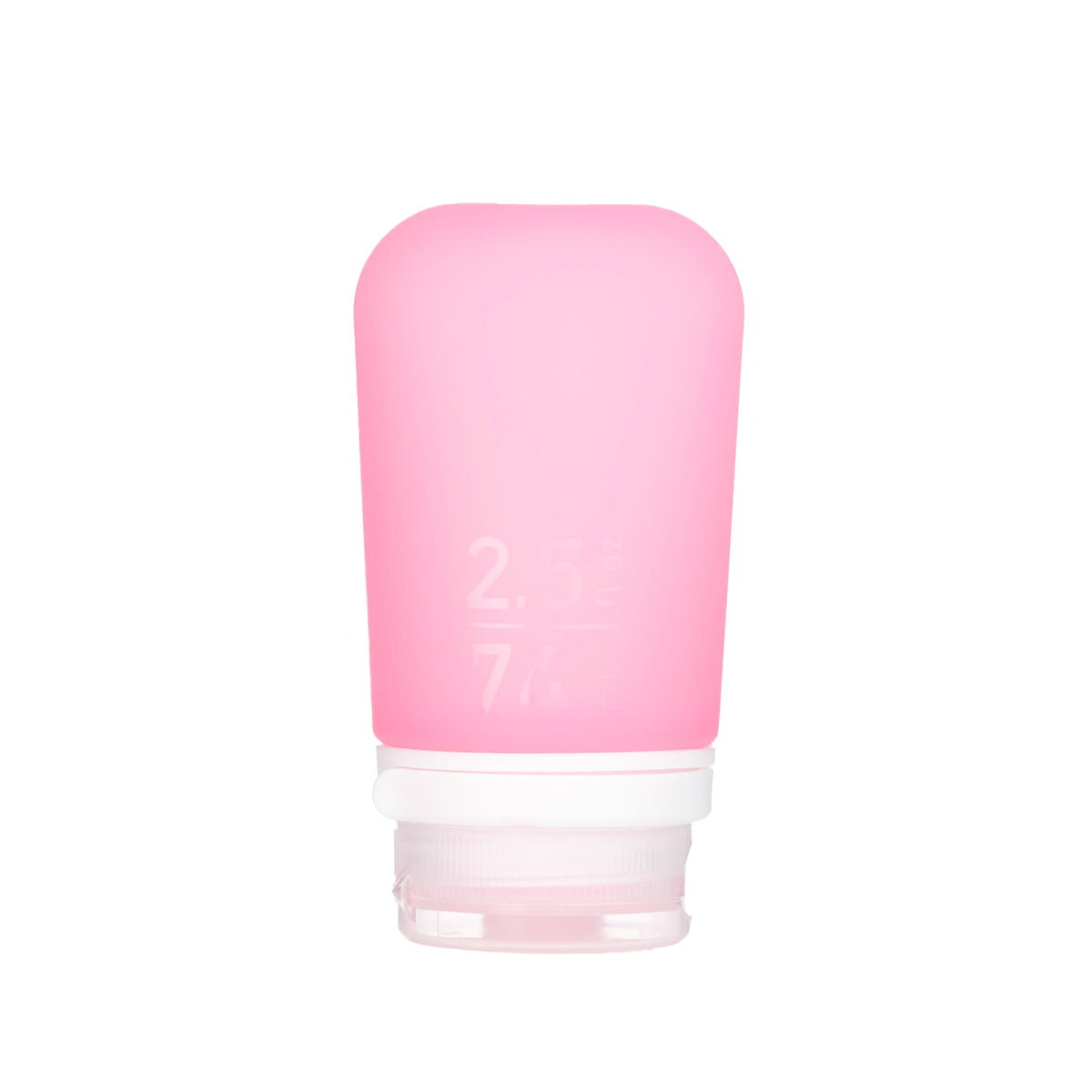 Humangear Gotoob+ (Medium) | Refillable Silicone Travel Bottle | Locking Lid | Food-Safe Material | Pink, Medium (2.5 Fl.Oz.; 74