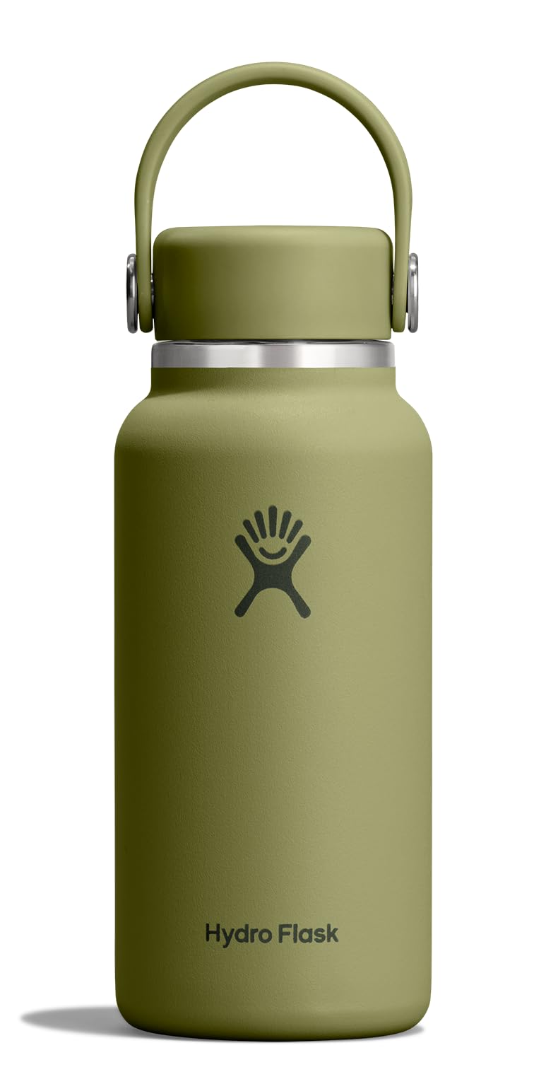 Hydro Flask Micro Bottle  Insulated Mini Leak Proof Flask for Purse or Pocket in 10 Oz Palmer Green